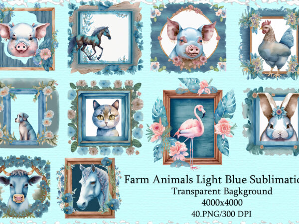 Farm animals light blue sublimation t shirt graphic design Farm animals light blue sublimation t shirt graphic design