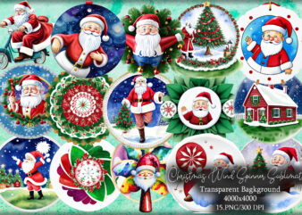 Christmas Wind Spinner Sublimation Set-1 t shirt vector file