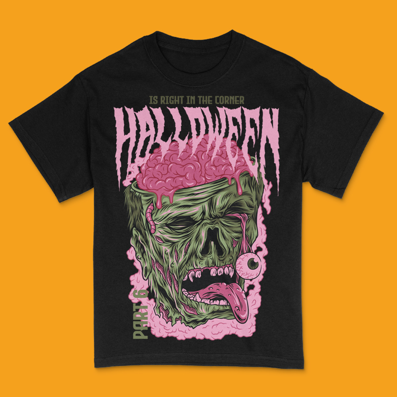 Halloween in the Corner Part 6 T-Shirt Design Template