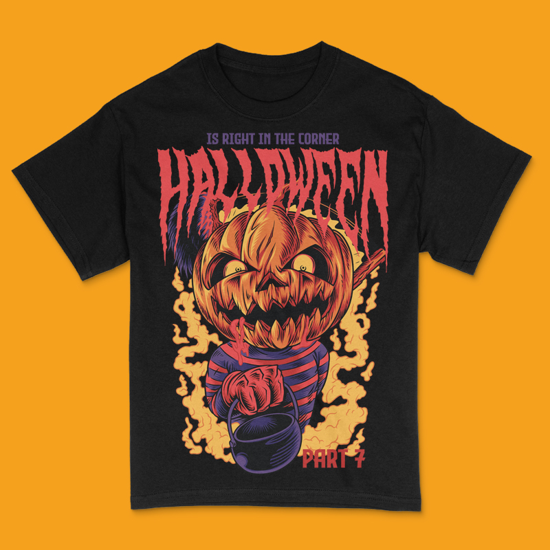 Halloween in the Corner Part 7 T-Shirt Design Template - Buy t-shirt ...