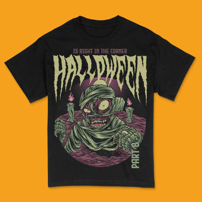 Halloween in the Corner Part 8 T-Shirt Design Template
