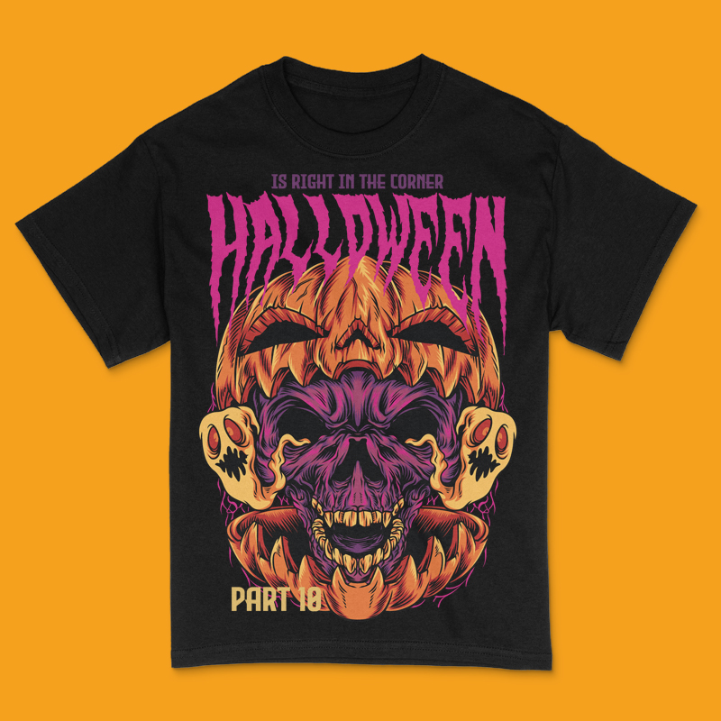 Halloween in the Corner Part 10 T-Shirt Design Template