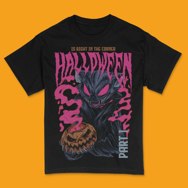 Halloween in the Corner Part 1 T-Shirt Design Template