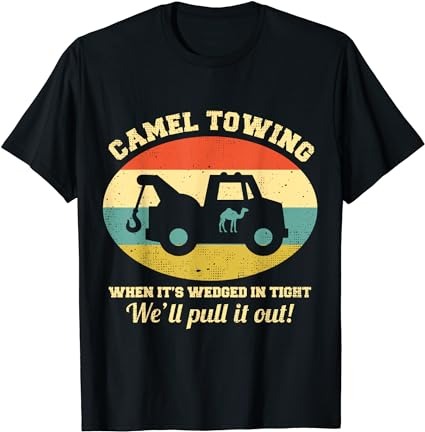 Camel towing retro adult humor saying funny halloween gift t-shirt png file