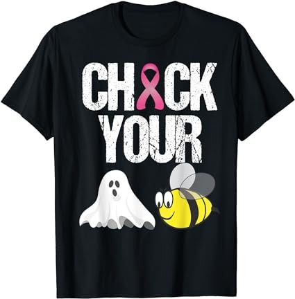 Check your boo bees shirt funny breast cancer halloween gift t-shirt png file