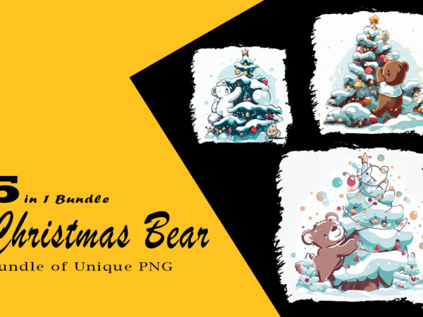 Christmas bear clipart illustration bundle tailored for print on demand websites t shirt vector file Christmas bear clipart illustration bundle tailored for print on demand websites t shirt vector file