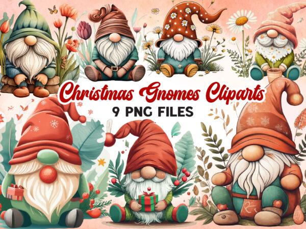 Christmas gnomes cliparts,png christmas t shirt vector file
