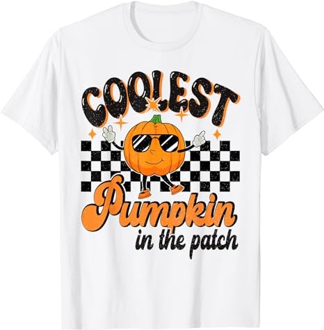 Coolest Pumpkin In The Patch Halloween Boys Girls Men T-Shirt PNG File