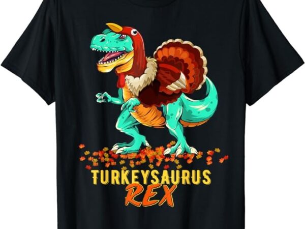 Coolest turkey trex dinosaur happy thanksgiving boys funny t-shirt