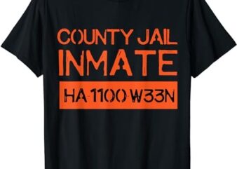 Country Jail Inmate Prison Costume Easy Halloween Gifts T-Shirt PNG File