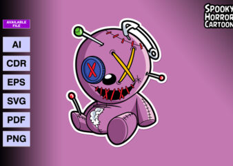 Creepy Zombie Voodoo t shirt vector file