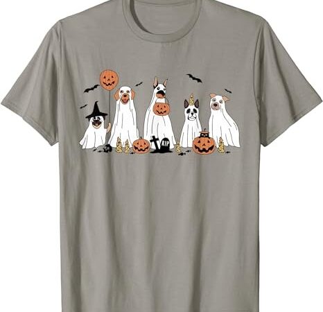 Cute dog dressed as ghost halloween funny boo, dog lov t-shirt png file