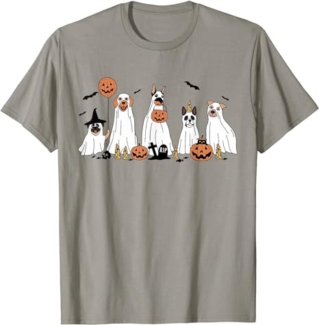 Cute Dog Dressed as Ghost Halloween Funny Boo, Dog Lov T-Shirt PNG File