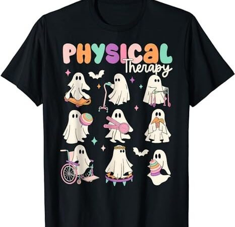 Cute ghost physical therapy pt physical therapist halloween t-shirt