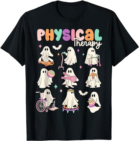 Cute Ghost Physical Therapy PT Physical Therapist Halloween T-Shirt