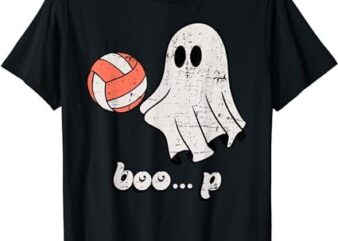Cute Ghost Playing Volleyball Sport Player Halloween Costume T-Shirt PNG File