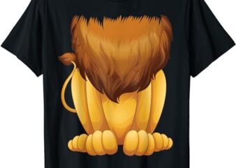 Cute Headless Lion Costume Halloween Funny Big Cat Mane Gift T-Shirt PNG File