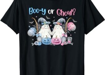 Cute Spooky Witch Ghost Boo-y or Ghoul Gender Reveal T-Shirt PNG File