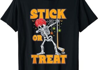Dabbing skeleton ice Hockey player Halloween Costume boys T-Shirt