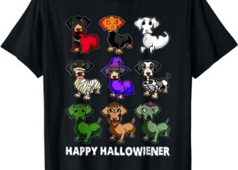 Dachshund Happy Halloweiner Funny Halloween Dogs Lover T-Shirt PNG File