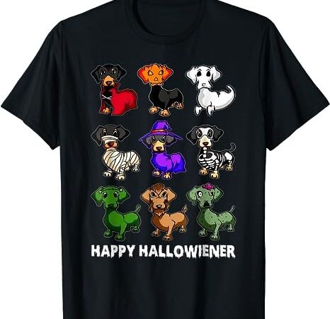 Dachshund happy halloweiner funny halloween dogs lover t-shirt png file