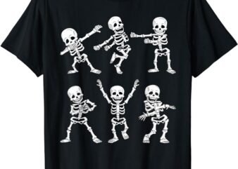 Dancing Skeletons Dance Challenge Boys Girl Kids Halloween T-Shirt PNG File
