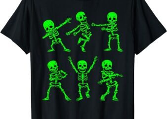 Dancing Skeletons Dance Challenge Girl Boys Kids Halloween T-Shirt png file