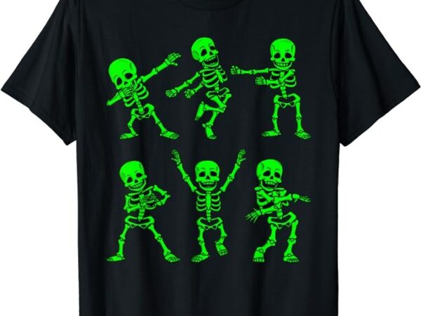 Dancing skeletons dance challenge girl boys kids halloween t-shirt png file