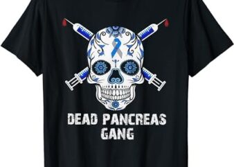 Dead Pancreas Gang Skull Diabetes Awareness T-Shirt PNG File