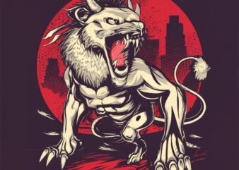 Design a t-shirt with an aggressive “Chimera PNG File
