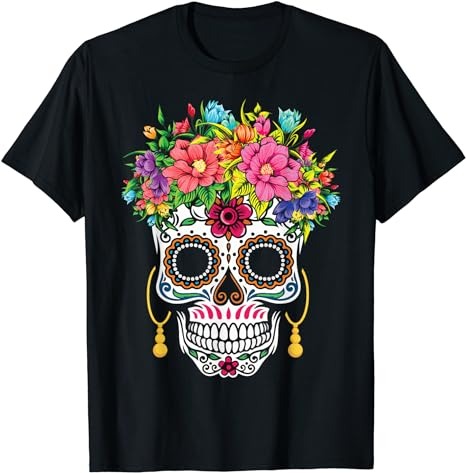 Dia De Los Muertos 2023 Sugar Skull La Catrina Halloween T-Shirt png file