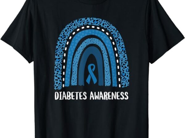 Diabetes awareness month retro rainbow t1 t2 t-shirt