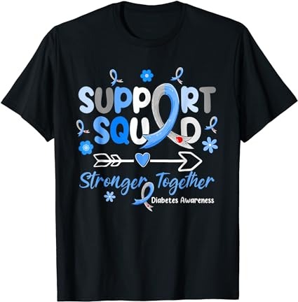 Diabetes awareness type 1 2 shirt women kids support squad t-shirt png file