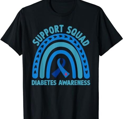 Diabetes blue support squad diabetes awareness t-shirt png file