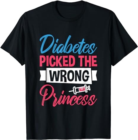 Diabetes Picked The Wrong Princess, Insulin Type 1 Diabetes T-Shirt PNG File