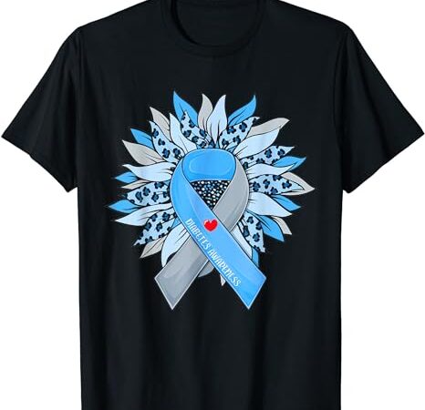 Diabetes sunflower type t1d t2d diabetic diabetes awareness t-shirt