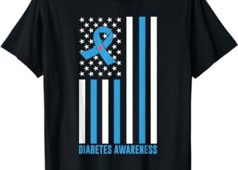 Diabetes Support Type 1 Diabetes Awareness T-Shirt PNG File