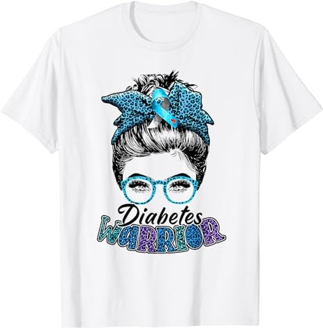 Diabetes Warrior Awareness Diabetic Support Type walk Gifts T-Shirt PNG File