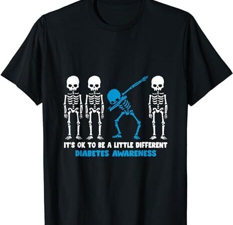 Diabetes warrior mom awareness gift it’s ok to be different t-shirt png file