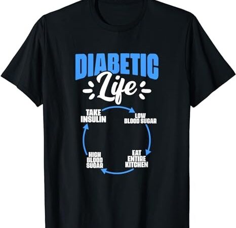 Diabetic life diabetes warrior diabetes awareness t-shirt png file