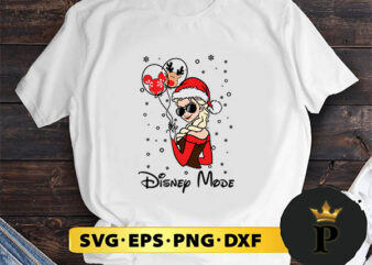 Disney Girl Of Christmas SVG, Merry Christmas SVG, Xmas SVG PNG DXF EPS t shirt vector illustration
