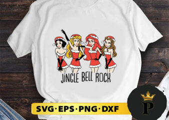 Disney Girls Christmas SVG, Merry Christmas SVG, Xmas SVG PNG DXF EPS t shirt vector illustration