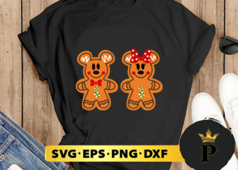 Disney Mickey Christmas Gingerbread SVG, Merry Christmas SVG, Xmas SVG PNG DXF EPS t shirt vector illustration