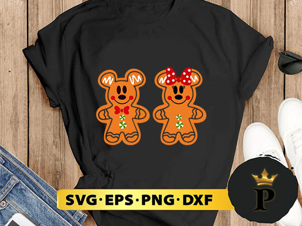 Disney mickey christmas gingerbread svg, merry christmas svg, xmas svg png dxf eps t shirt vector illustration