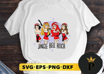 Disney Princess Christmas SVG, Merry Christmas SVG, Xmas SVG PNG DXF EPS t shirt vector illustration