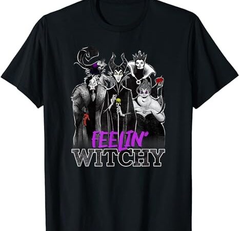 Disney villains halloween feelin’ witchy group shot t-shirt ơng file