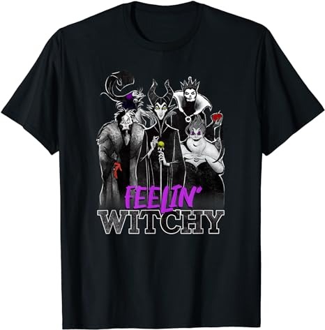 Disney Villains Halloween Feelin’ Witchy Group Shot T-Shirt ơng file