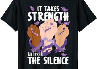 Domestic Violence Awareness Break The Silence T-Shirt PNG File