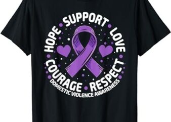 Domestic Violence Awareness LOVE SUPPORT Domestic Violence T-Shirt PNG File