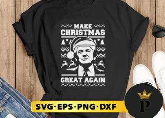 Donald Trump Christmas SVG, Merry Christmas SVG, Xmas SVG PNG DXF EPS t shirt vector illustration
